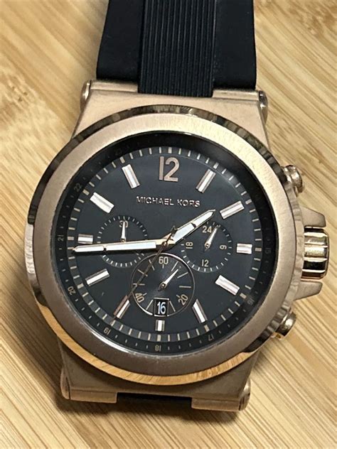 michael kors dylan silicone chronograph watch mens|oversized dylan gold tone watch.